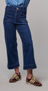 High Waist Wide Leg Denim with Patch Pockets in DENIM - Women's Casual Pants | Urban Daizy