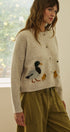 Duckling Parade Intarsia Cardigan in OATMEAL - Women's Cardigans & Shrugs | Urban Daizy