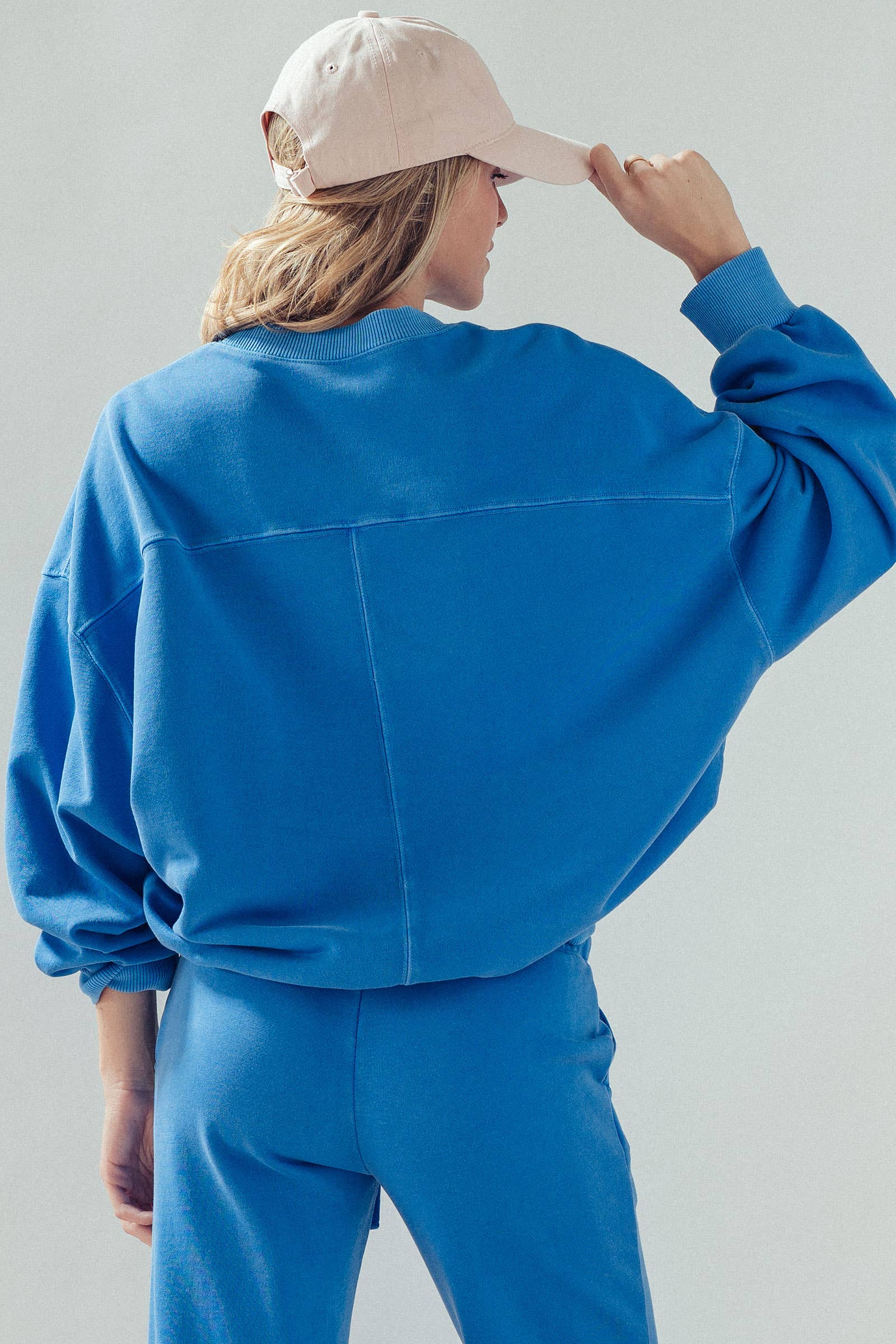 Crew Neck Comfort Washed  Spring Sweatshirt