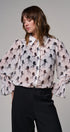Midnight Stallion Blouse in IVORY BLACK - Women's Shirts & Blouses | Urban Daizy