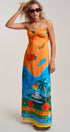 Urban Daizy Vibrant Tropical Scenic Print Halter Maxi Dress Multi Dress - Women's (UDDR0355-Multi) – alternate view 7