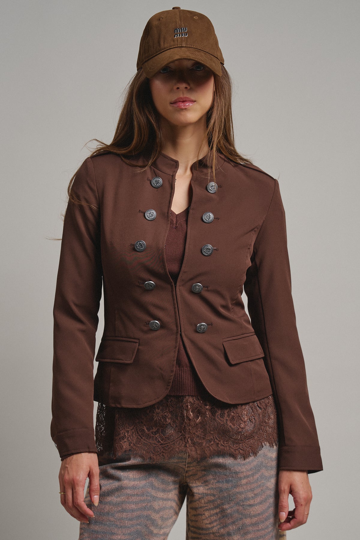 Cropped Military Napoleon Jacket