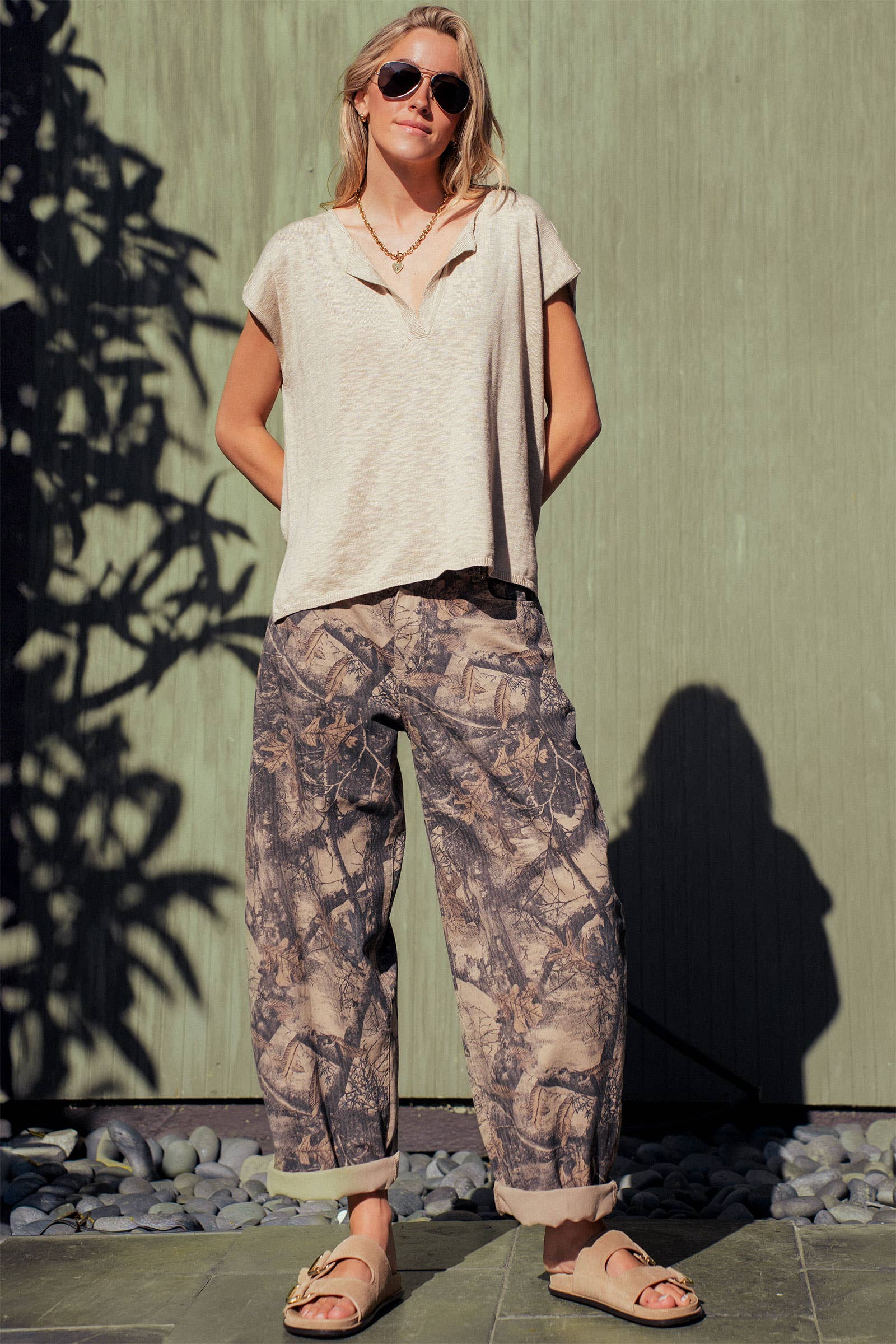 Urban Daizy Camo Print Cotton Balloon Pants Camo Pants - Women's (UDZ-PT-00458) – alternate view 12