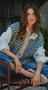 Popcorn Knit Button Front Sweater Vest Wool Blend in BLACK - Women's Sweater Vests | Urban Daizy