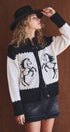 Urban Daizy Western Horse Intarsia Knit Cardigan Black-Ivory Cardigan - Women's (UDZ-KN-01055) – alternate view 9