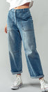 Urban Daizy Engineered Leg Wide Leg Denim Jeans Denim-Blue Lounge Sweatpants/Joggers - Women's (TNDN0284-Denim-Blue) ��� alternate 