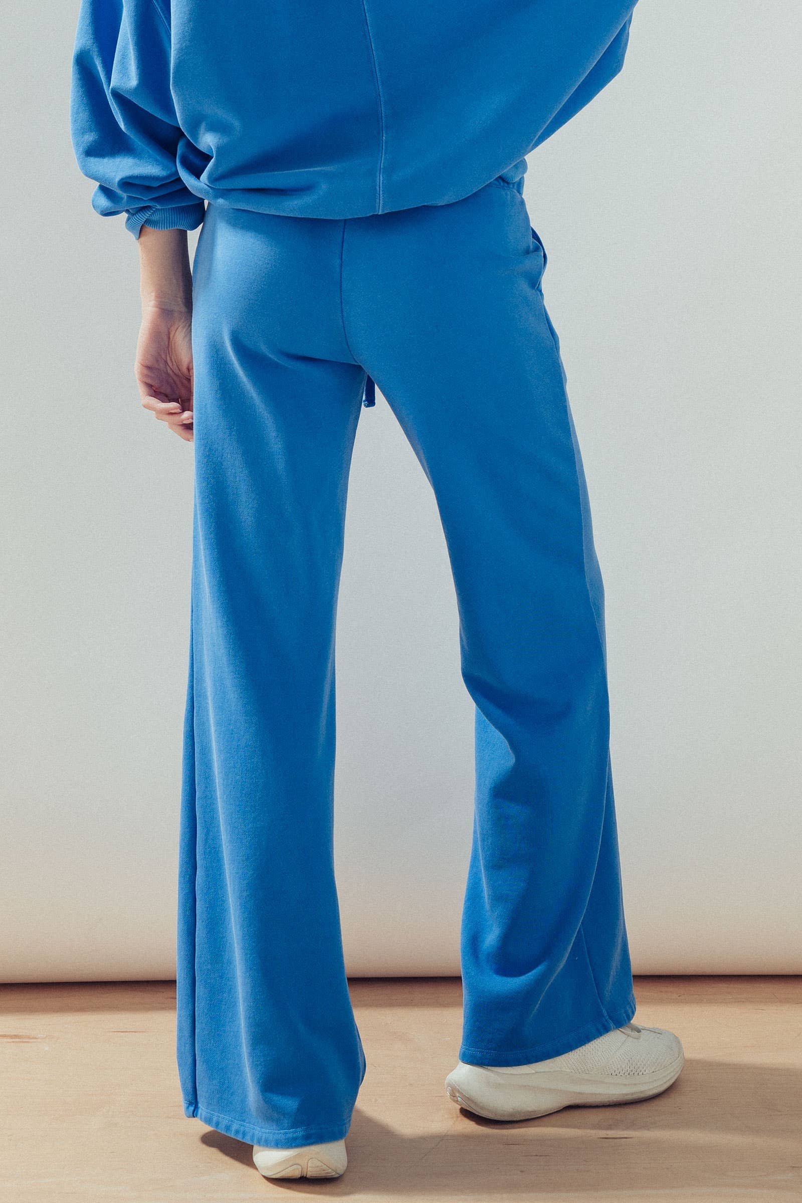 Cotton Wide Leg Drawstring Lounge Pants