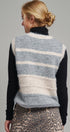 Striped Fuzzy Knit Sweater Vest in GREY - Women's Sweater Vests | Urban Daizy