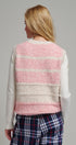 Striped Fuzzy Knit Sweater Vest in PINK - Women's Sweater Vests | Urban Daizy