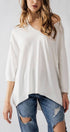 Urban Daizy Relaxed Fit V Neck Three Quarter Sleeve Tunic Top Green Tunic - Women's (UDZ-TP-00030) – alternate view 3