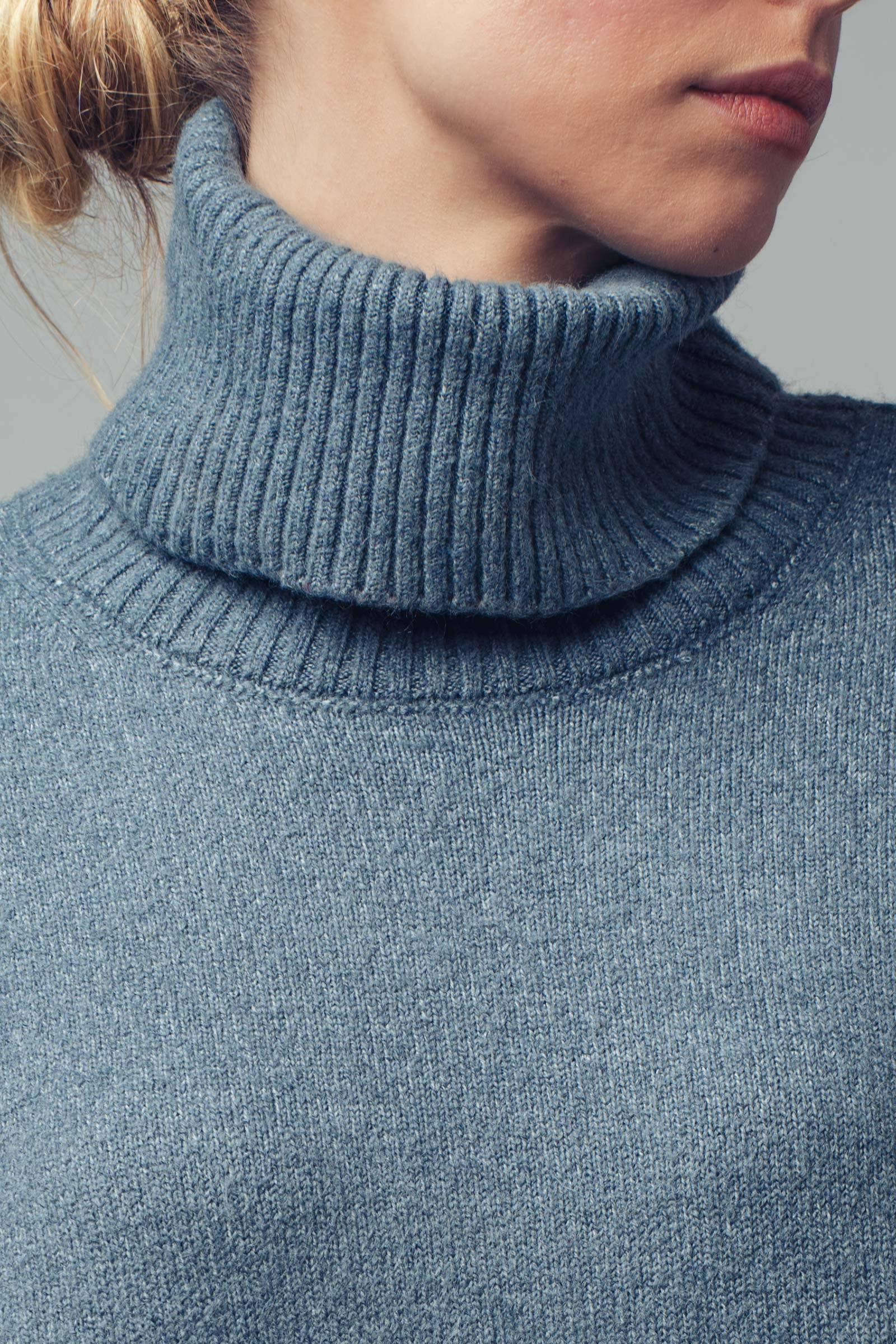 Oversized Turtleneck Ribbed Knit Sweater Dress