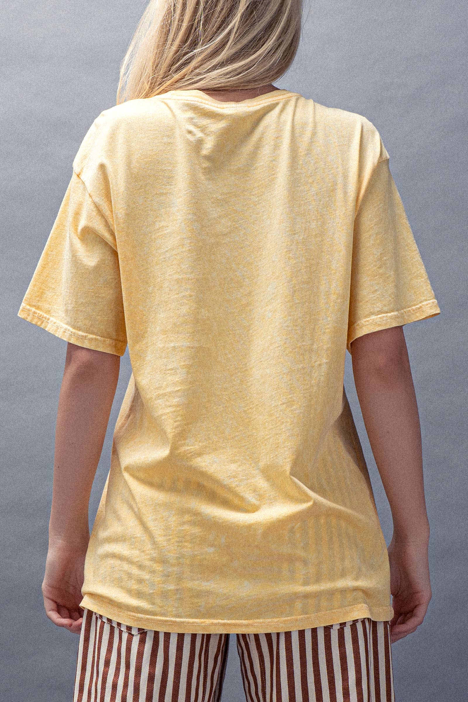 Urban Daizy Desert Heart Music Festival Western Graphic Oversized Tee Honey-Mustard Screen Printed T-Shirt - Women's… –…