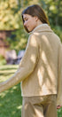 Wool Blend Half Zip Sweater with Double Collar in CAMEL - Women's Sweaters | Urban Daizy