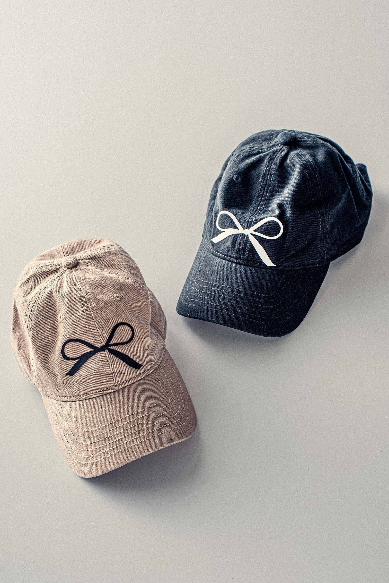 Urban Daizy Bow Graphic Relaxed Fit Baseball Cap Beige Baseball Cap - Women's (UDZ-AC-00112) – alternate view 6