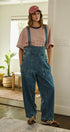 Wide Leg Denim Overalls with Utility Pockets in DENIM - Women's Jumpsuits | Urban Daizy