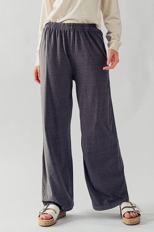 Vintage Wash Cotton Flare Yoga Pants