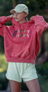 Urban Daizy "HAPPY HAPPY" Vintage Washed Hoodie Red Hoodie - Women's (UDZ-KN-00891) – alternate view 12