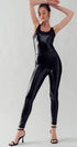 Urban Daizy Scoop Neck Faux Leather Jumpsuit Black Jumpsuit - Women's (UDZ-JR-00049) – alternate view 10