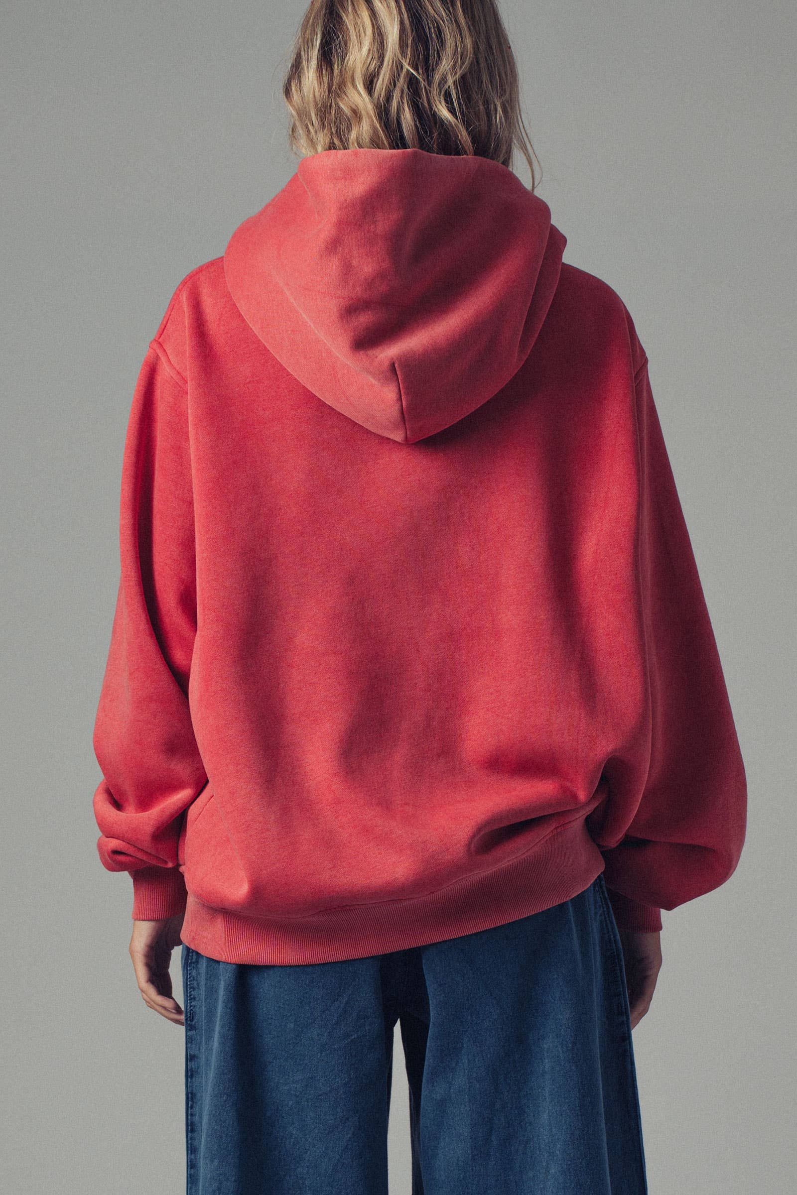Vintage Wash Oversized Brushed Hoodie
