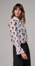 Midnight Stallion Blouse in IVORY BLACK - Women's Shirts & Blouses | Urban Daizy