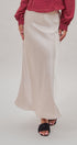 Bias Cut Satin Maxi Skirt with Fluid Drape in BURGUNDY - Women's Midi Skirts | Urban Daizy