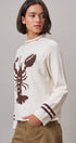 Lobster Intarsia Mock Neck Knit Sweater in IVORY - Women's Sweaters | Urban Daizy
