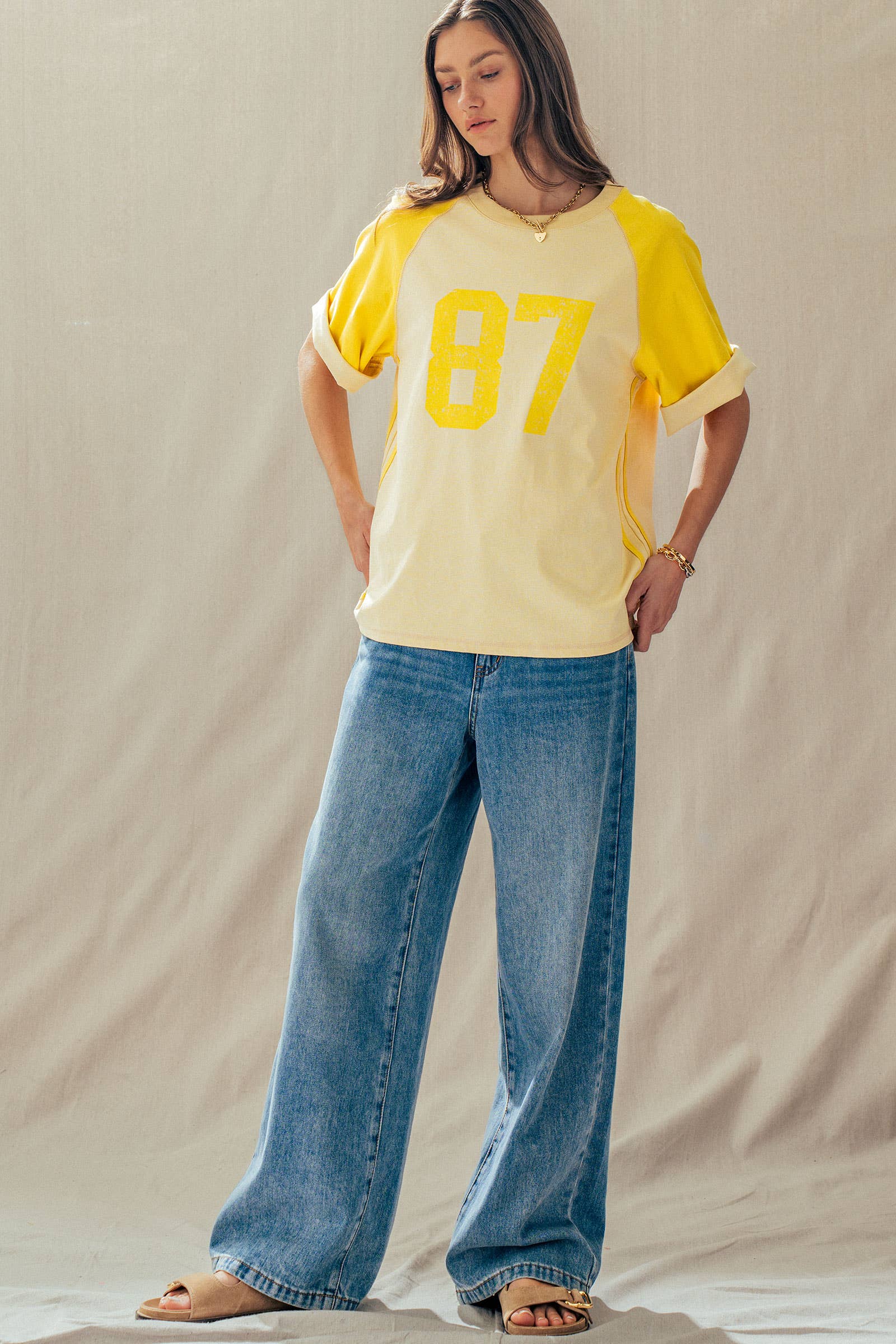 Vintage Varsity Graphic Raglan Sleeve Tee