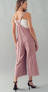 Urban Daizy Textured Button Front Wide Leg Jumpsuit Mauve Jumpsuit - Women's (UDZ-JR-00017) – alternate view 5