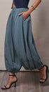 Balloon Hem Wide Leg Pants in BLACK - Women's Casual Pants | Urban Daizy