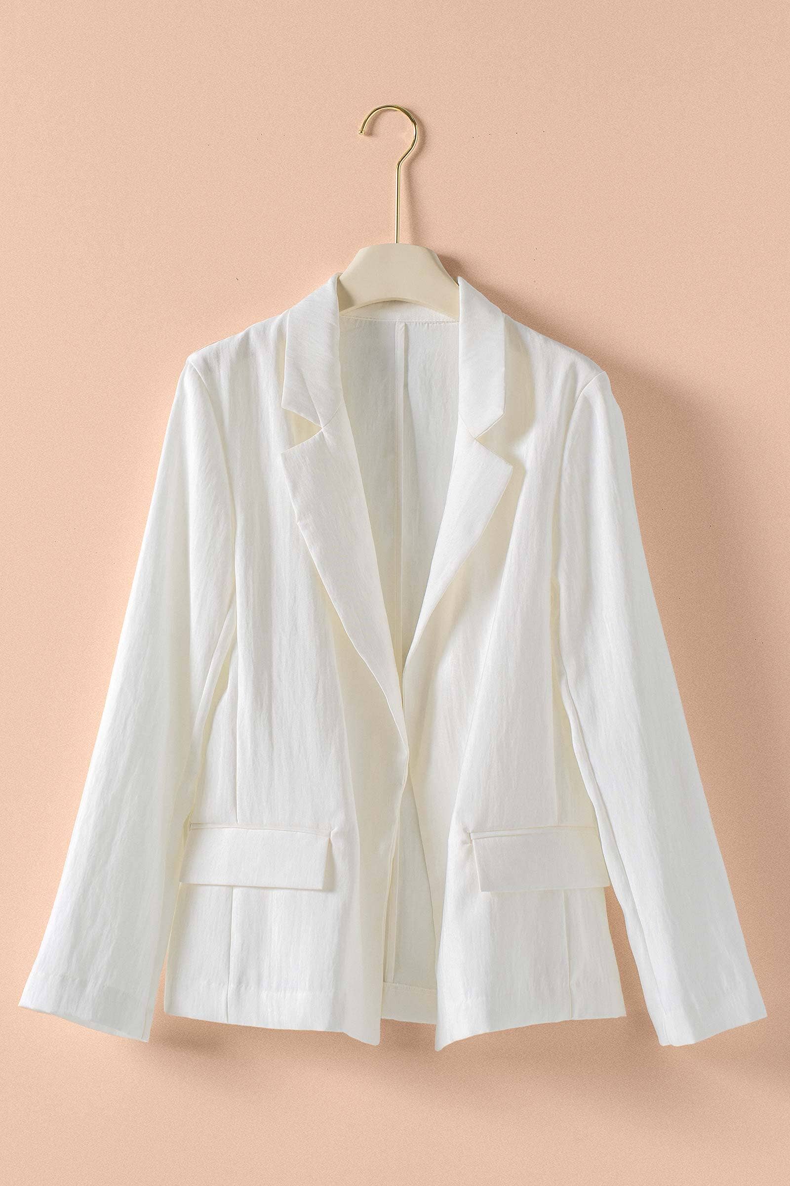 Relaxed Fit Open Front Blazer