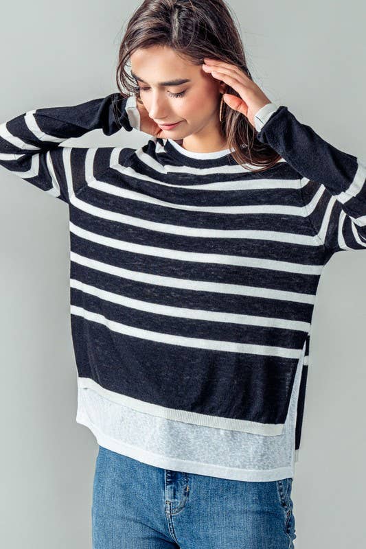 Urban Daizy Elegant Crew Neck Long Sleeve Relaxed Fit Casual Sweater Top Mocha Knit Top - Women's (UDZ-TP-00367) –…