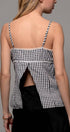 Urban Daizy Gingham Scallop Trim Cropped Tank Black Tank Top - Women's (UDZ-TP-01035) – alternate view 9