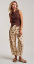 Urban Daizy Western Toile Print Barrel Leg Stretch Pants Lt-Khaki Pants - Women's (UDPT0076-Lt-Khaki) – alternate view 9