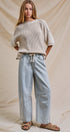 Laid-Back Light Wash Barrel Denim Pants in LT DENIM - Women's Wide Leg Jeans | Urban Daizy