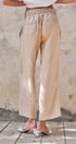 Urban Daizy Linen Wide-Leg Drawstring Pants Navy-Stripe Pants - Women's (UDPT0177-Navy-Stripe) – alternate view 14