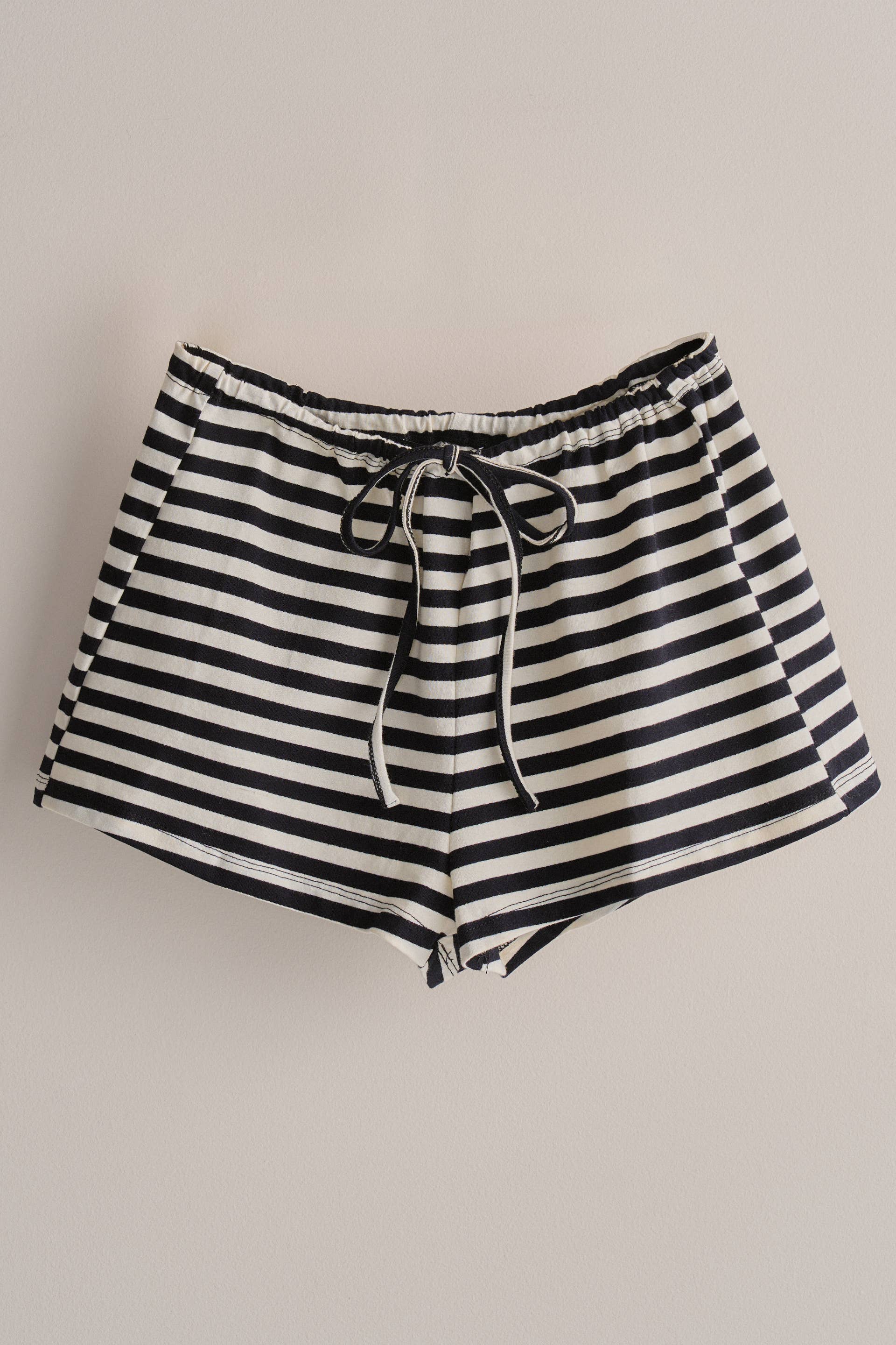 Coastal Striped Drawstring Lounge Shorts
