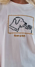 Urban Daizy Whimsical Dog & Daisy Embroidered Cotton Tee White T-Shirt - Women's (UDZ-TP-01020) – alternate view 4