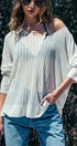 Urban Daizy Ribbed V-Neck Striped Tunic Top Black Tunic - Women's (UDZ-TP-00045) – alternate view 10