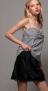 Urban Daizy Gingham Scallop Trim Cropped Tank Black Tank Top - Women's (UDZ-TP-01035) – alternate view 11