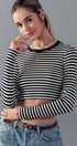 Urban Daizy Essential Fitted Long Sleeve Crew Crop Top Ivory Knit Top - Women's (UDZ-TP-00031) – alternate view 12