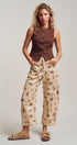 Urban Daizy Western Toile Print Barrel Leg Stretch Pants Lt-Khaki Pants - Women's (UDPT0076-Lt-Khaki) – alternate view 8