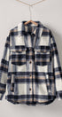 Urban Daizy Plaid Button-Down Jacket Black Shirt Jacket Shacket - Women's (UDZ-OT-00051)