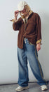 Urban Daizy Plaid Flannel-Lined Corduroy Shacket Taupe Shirt Jacket/Shacket - Women's (UDZ-KN-00150) – alternate view 31