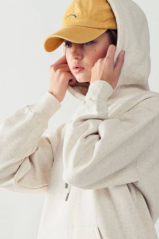 Urban Daizy Vintage Wash Oversized Hoodie Sweatshirt Black Hoodie - Women's (UDZ-KN-00214) – alternate view 16