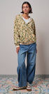 Camo Star Patch Zip-Up Oversized Hoodie