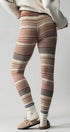 Urban Daizy Cozy Multi Striped Sweater Knit Winter Leggings Mocha Athletic Lounge Leggings - Women's (UDZ-XX-00002) –…