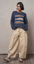 Seaside Sardine Oversized Summer Knit Sweater in TEAL BLUE - Women's Sweaters | Urban Daizy