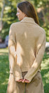 Wool Blend Half Zip Sweater with Double Collar in CAMEL - Women's Sweaters | Urban Daizy