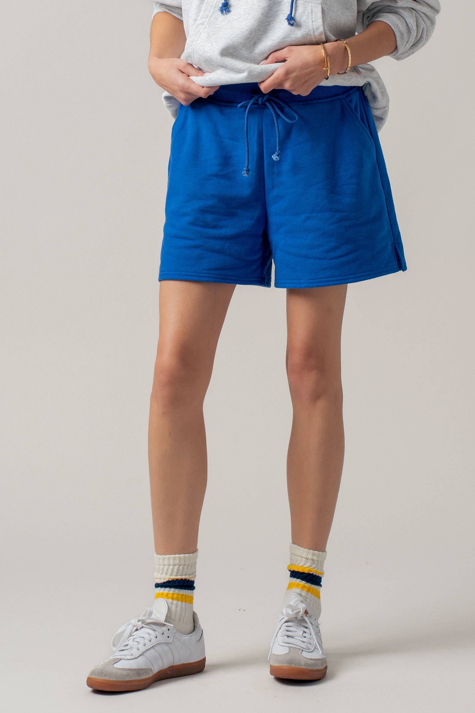 Urban Daizy Drawstring Sweat Shorts Side Slit Pink Shorts - Women's (UDZ-PT-00483) – alternate view 25