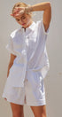 Coastal Ease Linen Shorts in WHITE - Women's Pants | Urban Daizy